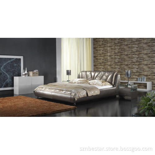 Apartment Furniture Modern Soft Bed (6060)